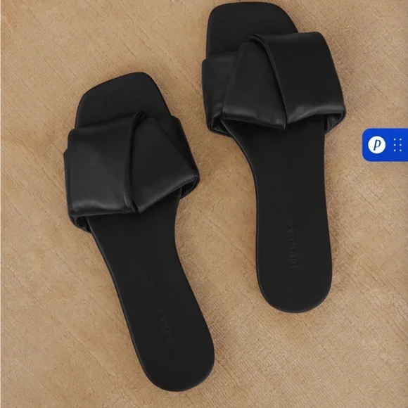 Jenni Kayne Black Dani Slide Sandals - Picture 2 of 7